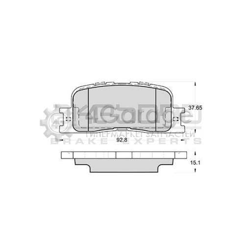 AKEBONO AN659K Комплект тормозных колодок дисковый тормоз Standard