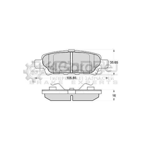 AKEBONO AN651WK Комплект тормозных колодок дисковый тормоз Standard