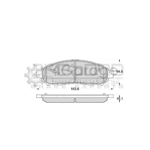 AKEBONO AN726WK Комплект тормозных колодок дисковый тормоз Standard