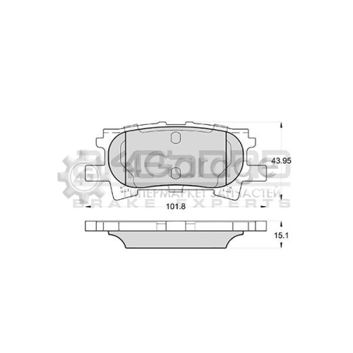 AKEBONO AN688WK Комплект тормозных колодок дисковый тормоз Standard