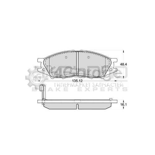 AKEBONO AN614WK Комплект тормозных колодок дисковый тормоз Standard