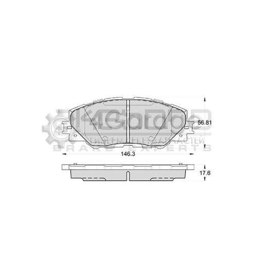 AKEBONO AN732K Комплект тормозных колодок дисковый тормоз Standard