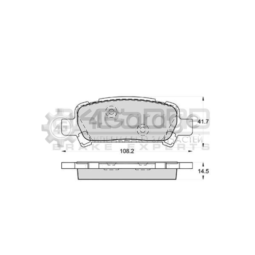 AKEBONO AN475WK Комплект тормозных колодок дисковый тормоз Standard