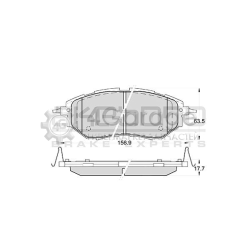 AKEBONO AN703WK Комплект тормозных колодок дисковый тормоз Standard