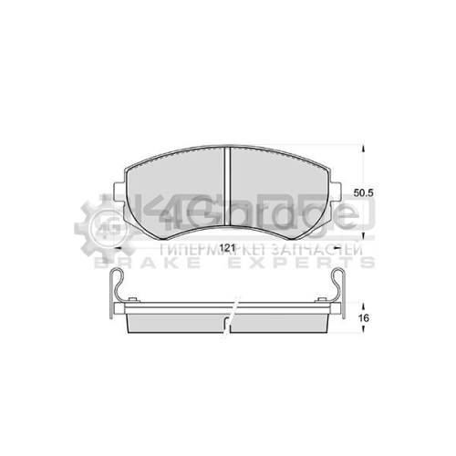 AKEBONO AN277WK Комплект тормозных колодок дисковый тормоз Standard