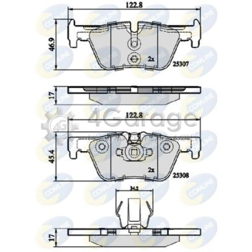 COMLINE CBP02131 Комплект тормозных колодок дисковый тормоз Comline в Красноярске