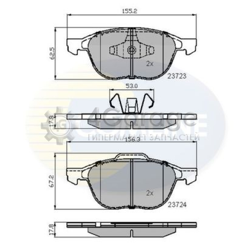 COMLINE CBP01323 Комплект тормозных колодок дисковый тормоз Comline в Красноярске