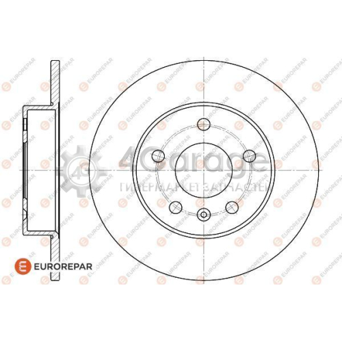 EUROREPAR 1618883180 Тормозной диск