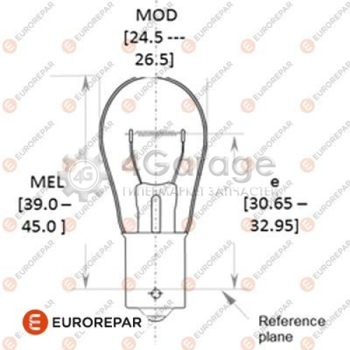 Лампа накаливания EUROREPAR 1616431280 в Москве