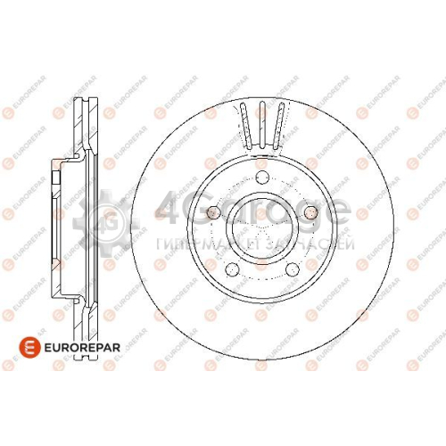 EUROREPAR 1667854880 Тормозной диск