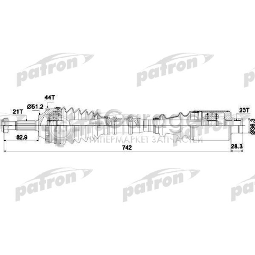 Полуось привода R PATRON PDS1116 в Нижнем Новгороде