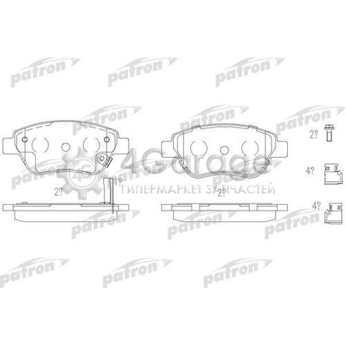 PATRON PBP1920 Комплект тормозных колодок дисковый тормоз