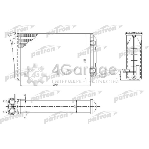 PATRON PRS2048 Радиатор автомобильный