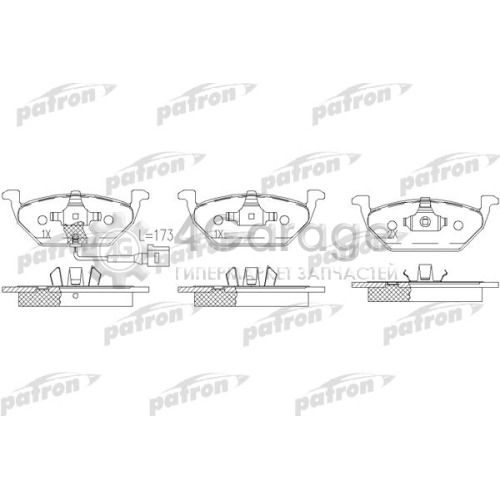 PATRON PBP1398 Комплект тормозных колодок дисковый тормоз