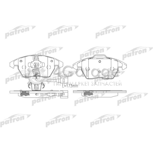 PATRON PBP1641 Комплект тормозных колодок дисковый тормоз