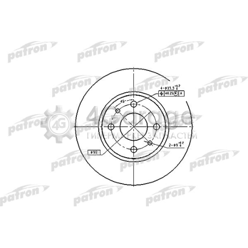 Тормозной диск PATRON PBD1790 в Ростове-на-Дону