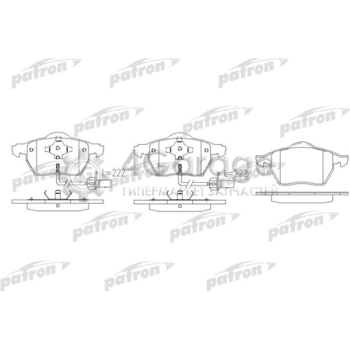 PATRON PBP1717 Комплект тормозных колодок дисковый тормоз