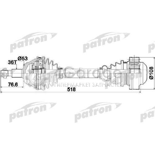 PATRON PDS0189 Приводной вал