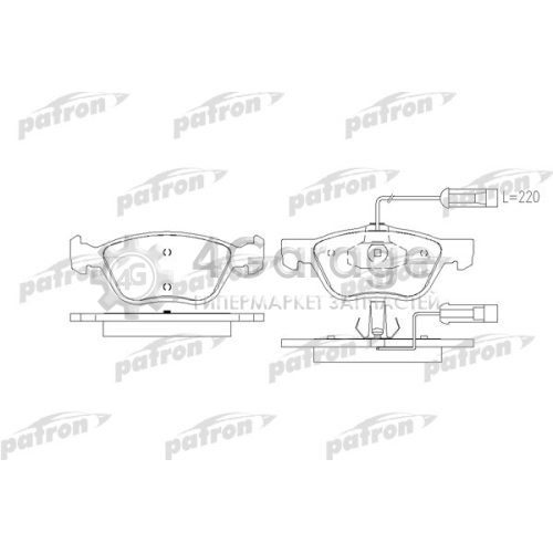 PATRON PBP1052 Комплект тормозных колодок дисковый тормоз