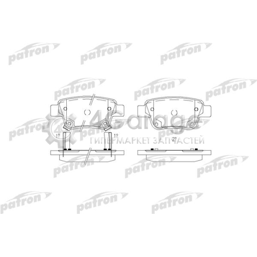 PATRON PBP1649 Комплект тормозных колодок дисковый тормоз
