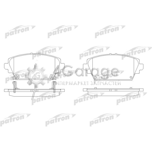 PATRON PBP1580 Комплект тормозных колодок дисковый тормоз
