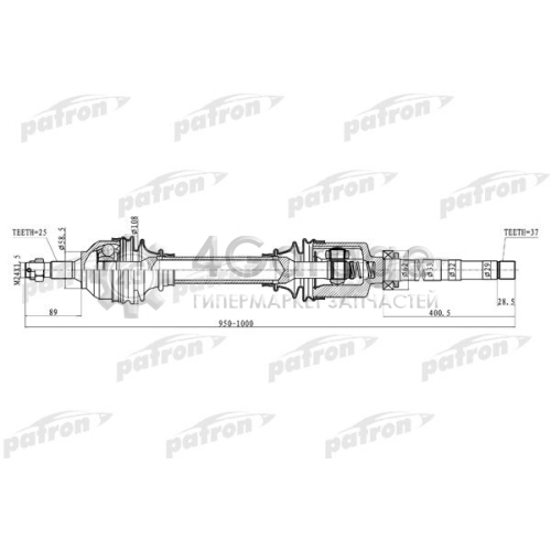 Приводной вал PATRON PDS0234 в Москве