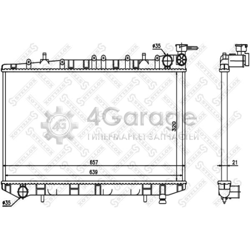 STELLOX 1025986SX Радиатор охлаждение двигателя