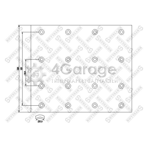 STELLOX 8501087SX Комплект тормозных башмаков барабанные тормоза