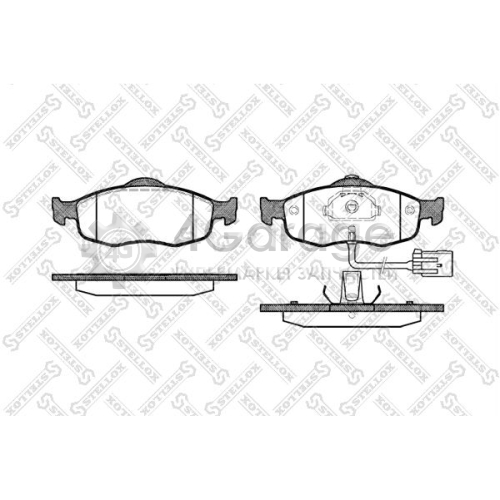 STELLOX 443002BSX Комплект тормозных колодок дисковый тормоз