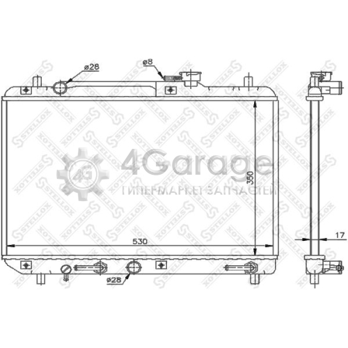 STELLOX 1026261SX Радиатор охлаждение двигателя