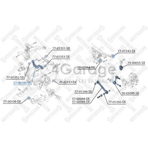 STELLOX 5700100SX Рычаг независимой подвески колеса подвеска колеса