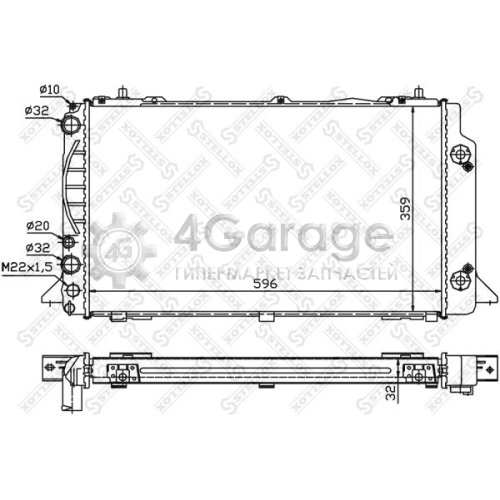 STELLOX 1025248SX Радиатор охлаждение двигателя