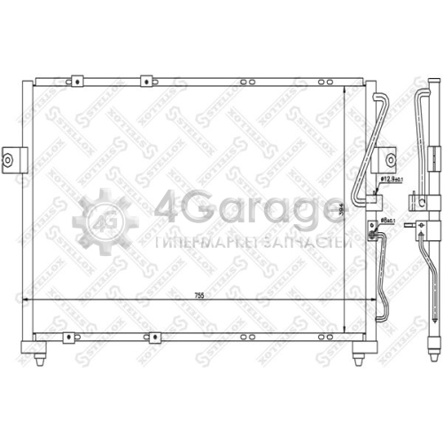 STELLOX 1045112SX Конденсатор кондиционер