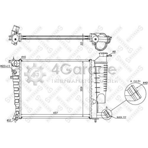 STELLOX 1025660SX Радиатор охлаждение двигателя