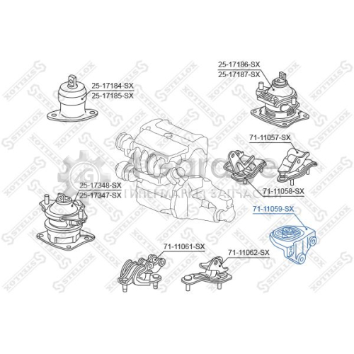 STELLOX 7111059SX Подвеска ступенчатая коробка передач