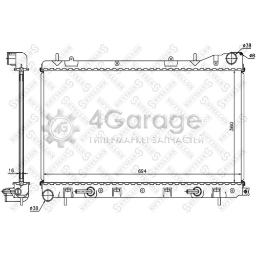 STELLOX 1025396SX Радиатор охлаждение двигателя