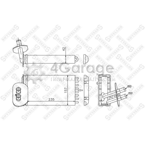 STELLOX 1035198SX Теплообменник отопление салона