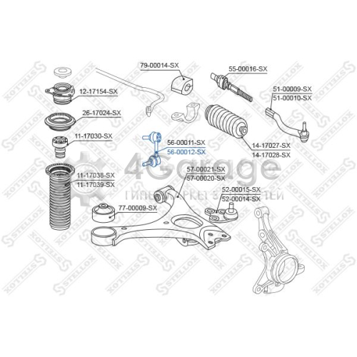 STELLOX 5600012SX Тяга / стойка стабилизатор