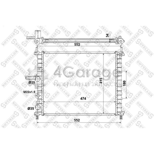 STELLOX 1025331SX Радиатор охлаждение двигателя