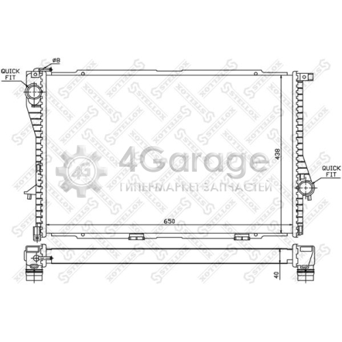 STELLOX 1025393SX Радиатор охлаждение двигателя