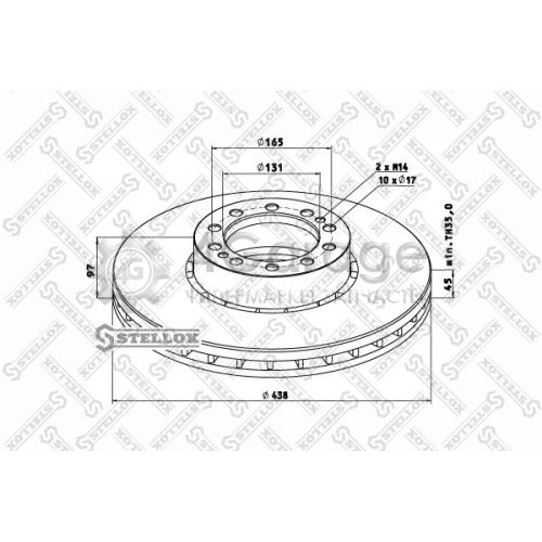 STELLOX 8500747SX Тормозной диск