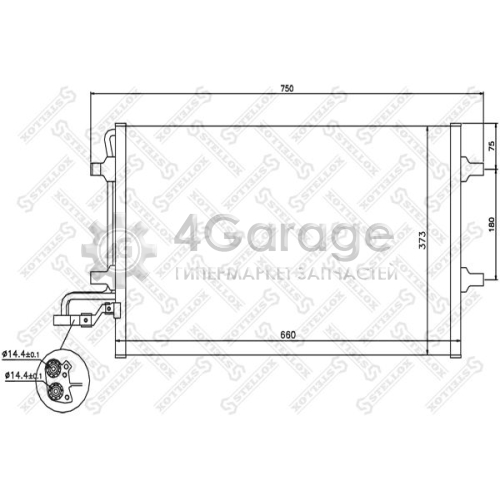 STELLOX 1045639SX Конденсатор кондиционер