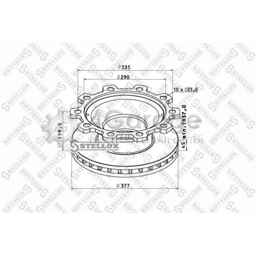 STELLOX 8500805SX Тормозной диск