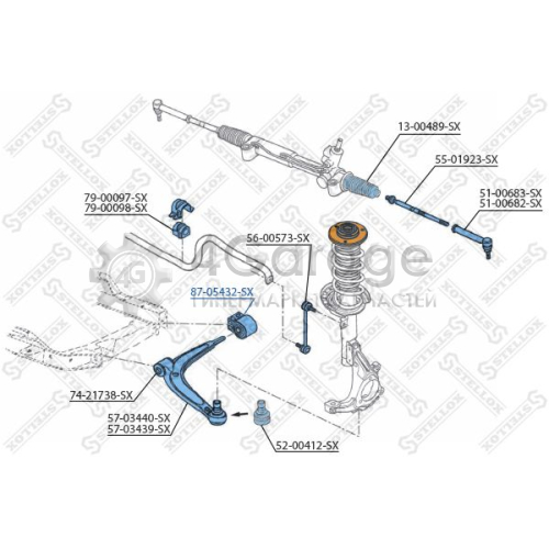 STELLOX 8705432SX Подвеска рычаг независимой подвески колеса