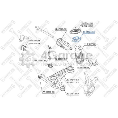 STELLOX 2617038SX Опора стойки амортизатора