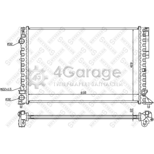 STELLOX 1026188SX Радиатор охлаждение двигателя