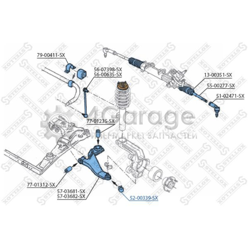 STELLOX 5200339SX Шарнир независимой подвески / поворотного рычага