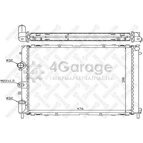 STELLOX 1026189SX Радиатор охлаждение двигателя