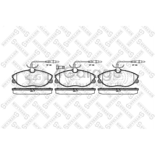 STELLOX 615014BSX Комплект тормозных колодок дисковый тормоз