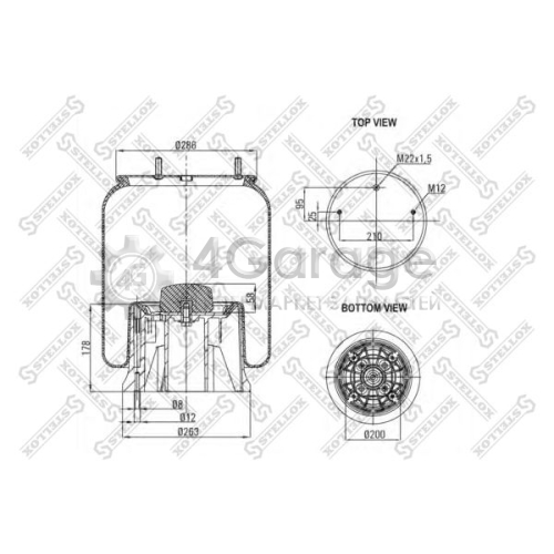 STELLOX 9092924SX Кожух пневматической рессоры